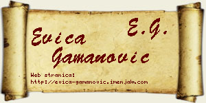 Evica Gamanović vizit kartica